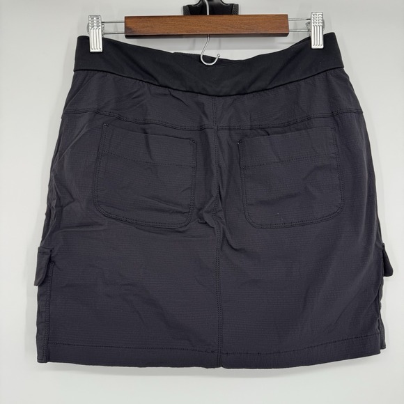 Athleta Trekkie Cargo Skort Womens Size 6 Black Performance Stretch Pockets - Picture 2 of 7